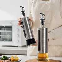 kitchen glass oil bottle glass olive oil dispenser with scale glass vinegar cruet olive oil bottle vinegar dispenser bottle