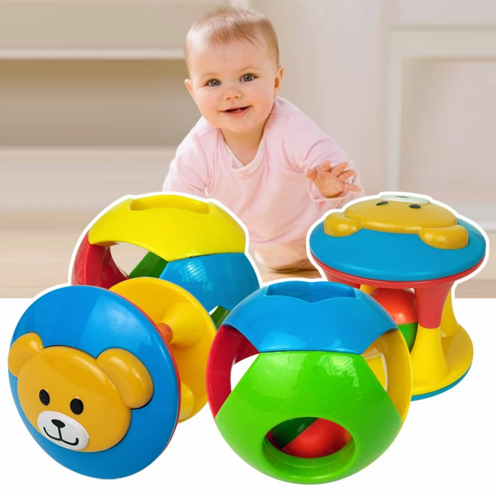 

2Pcs/Set Baby Rattles Infant Baby Music Toy 0-1 Year Old Newborn Baby Plastic Hand Jingle Shaking Bell Ball