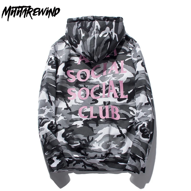 

Autumn Winter Oversized Hoodie Men Plus Velvet Pink Letter Print Hooded Pullover Hoodies Personality Camouflage Sweatshirt Women
