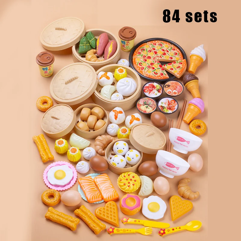 

Детские игрушки для ролевых игр, миниатюрная имитация завтрака, фаст-фуда, кухонные игры, развивающая классическая игрушка для детей, подар...