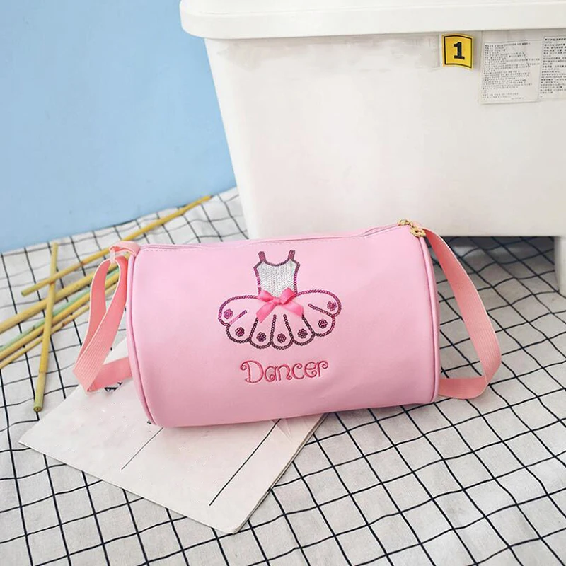 

Pink Child Ballet Lace Bags Womens Ballet Sports Yoga Dance Gymnastic Bag For Girls Handbag Crossbody Cavans Large Capacity Bag