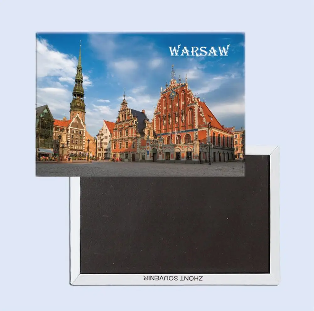 25263 Warsaw, Poland туристический сувенир магнитный холодильник магнит украшение дома специальный подарок для друга - Цвет: 25263