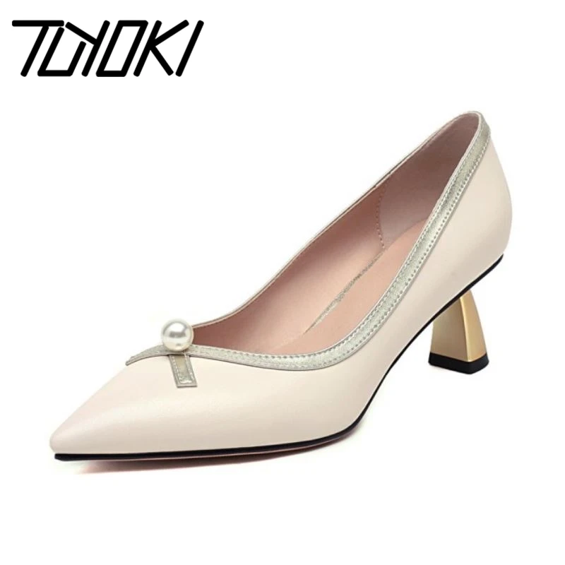 

Tuyoki размер 34-43 и выше, женские туфли-лодочки на высоком каблуке, обувь на странном каблуке; Модные женские туфли-лодочки с острым носком; Пика...