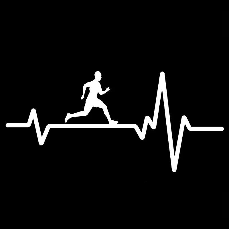 Модная Автомобильная наклейка Aliauto Бегущий человек сердцебиение украшение