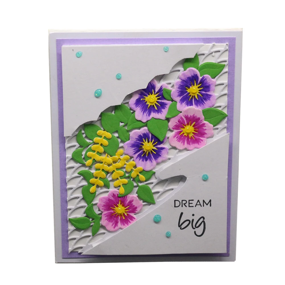 Пригласительные кружевные металлические Вырубные штампы Цветочные трафареты