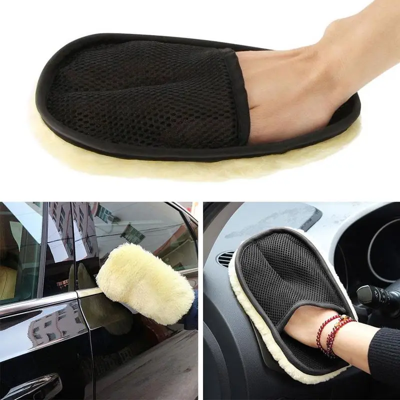 

Microfiber Wool Soft Automotive Car Washing Cleaning Glove 17*25cm Cleaning Car Cleaning Brush Motorcycle Washer Care Car Wash