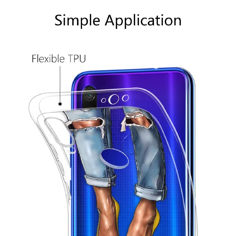 

Sexy Girls Feet Hosiery Nylons For Xiaomi Mi Redmi Note 5 6 7 8 9 10 lite Pro Plus Soft TPU Crystal Slim Protective Clear Case