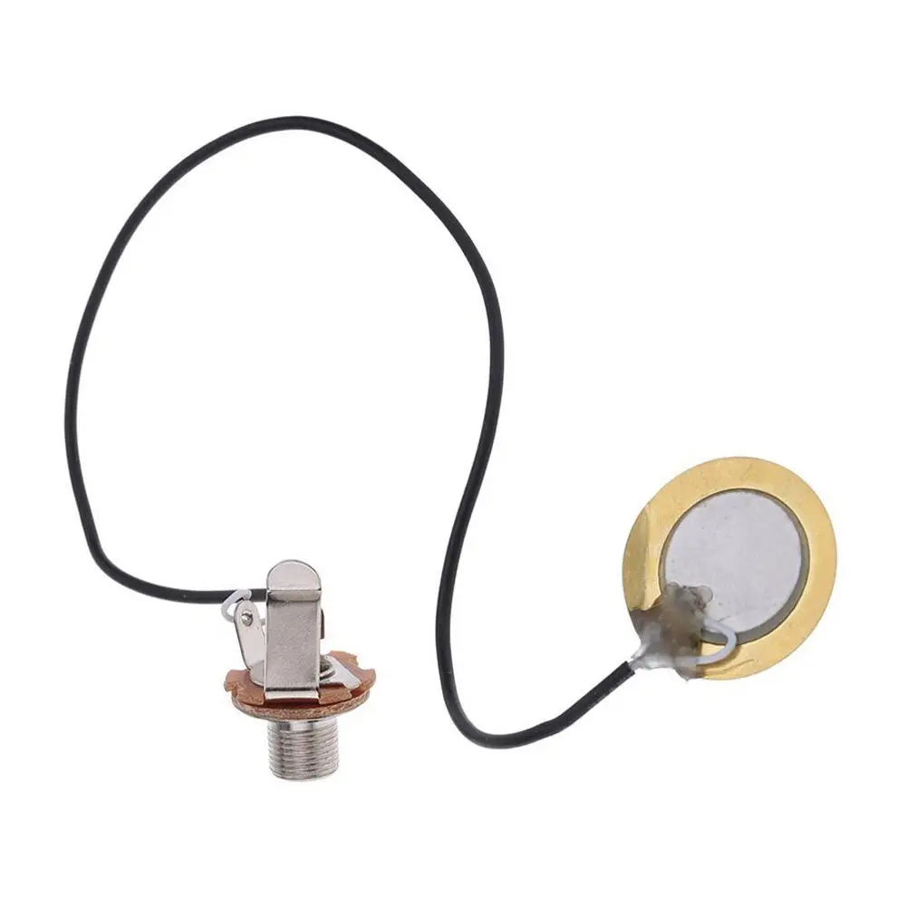 Acoustic Guitar Transducer Pre-Wired Amplifier Piezo Jack Pickup Accessory Patch Sensor 30cm String Music Instruments | Спорт и