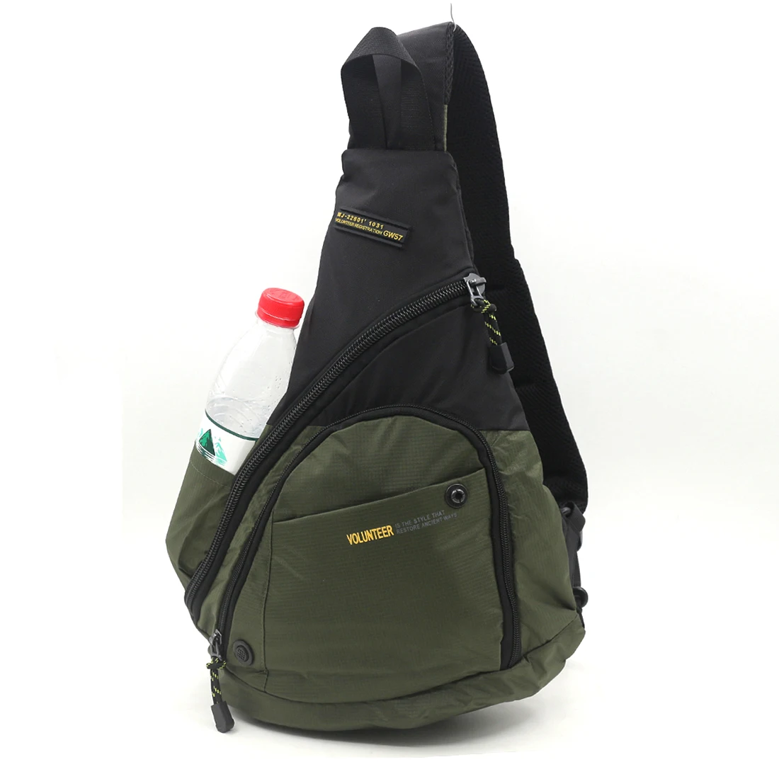 Дешево Одиночный рюкзак, маленький ранец через плечо, дорожная сумка для воды с бутылкой/чайником, Мужская нагрудная сумка на плечо