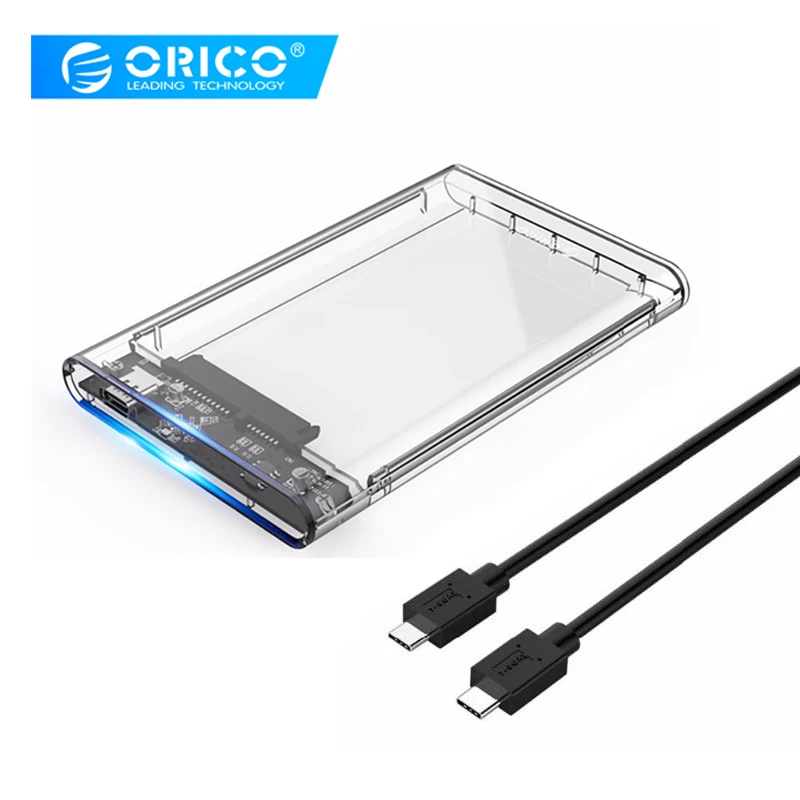 Жесткий диск ORICO 2139C3 G2 2 5 дюйма чехол SATA к USB 3 1 Gen2 10 Гбит/с Накопитель SSD Type C внешний