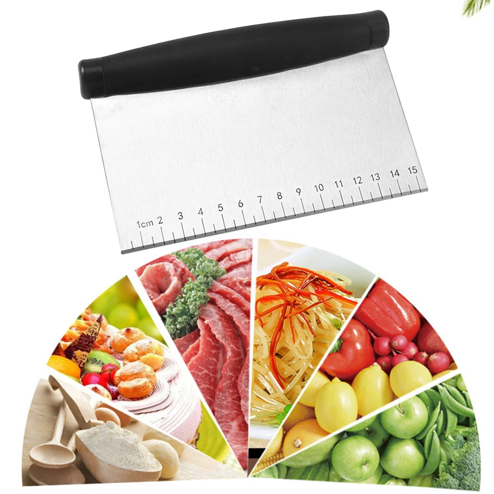 Многофункциональный настольный скребок из нержавеющей стали для теста пиццы