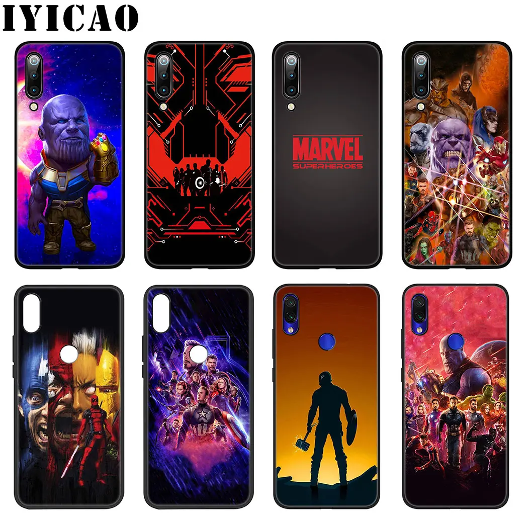 Мягкий силиконовый чехол IYICAO MARVEL Avengers Hero для Xiaomi 9 8 SE A2 Lite A3 9T Pro A1 CC9 5X 6X MAX 3 F1 |