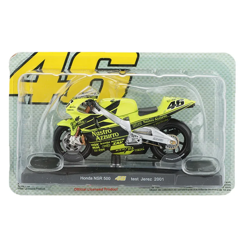 test Jerez 2001 Модель мотоцикла из 1:18 сплава, игрушечный моторный велосипед № 46, Чемпионат мира по мотокроссу, Внедорожный гоночный автомобиль, игрушки для детской коллекции - Цвет: test Jerez 2001