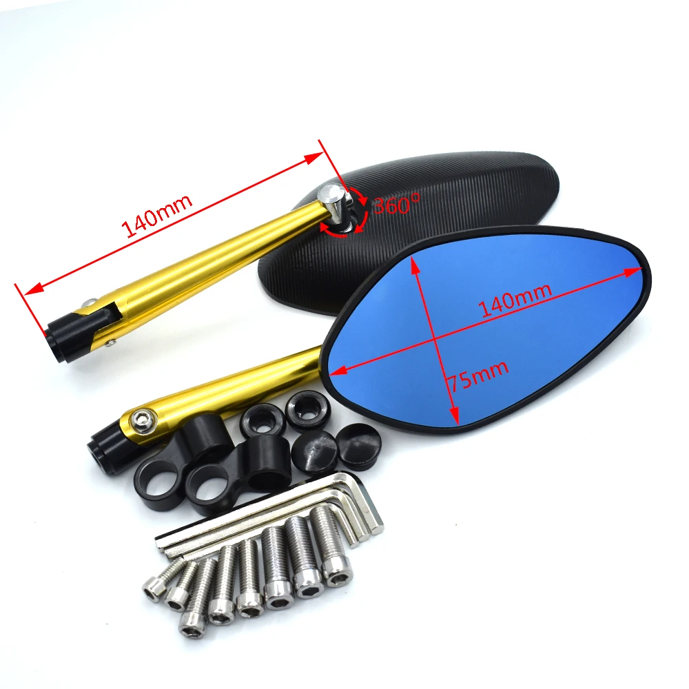 General purpose Motorcycle Cross-country motor bicycle Rearview Side Mirrors CNC Aluminum for Yamaha MT-07 MT-09/SR/FZ9 TMAX500 |