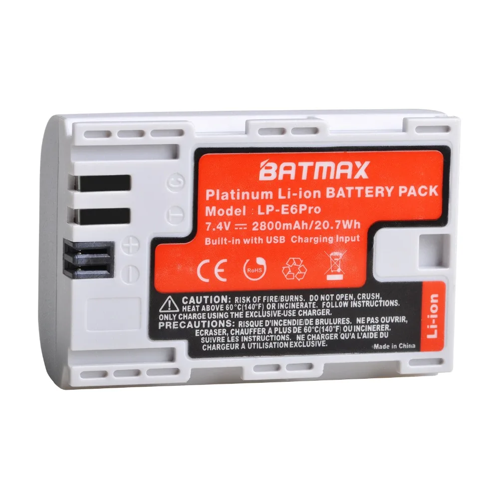 1 шт. 2800 мАч usb зарядное LP-E6 LP E6 LPE6 LP E6N аккумулятор для камер Canon 5D Mark II III 7D 60D EOS 6D 70D 80D EOS 5DS R