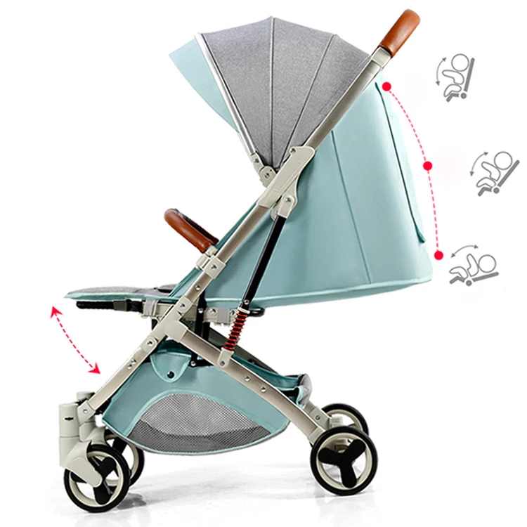 Gold Frame Lightweight Stroller Summer Travel Baby Stroller Portable Fold Shock Boarding Stroller Many Colors