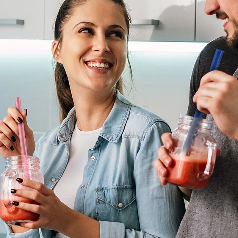 

Silicone Straws Detachable Straws Easy Reusable Opening Foldable Straw Closing Straw Buckle Clean Folding Straws Kitchenware