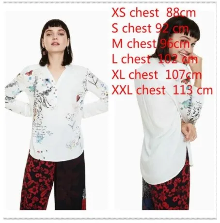 Espanhol ° varios Estilos Impressos e Camisas das Mulheres Emendados(1