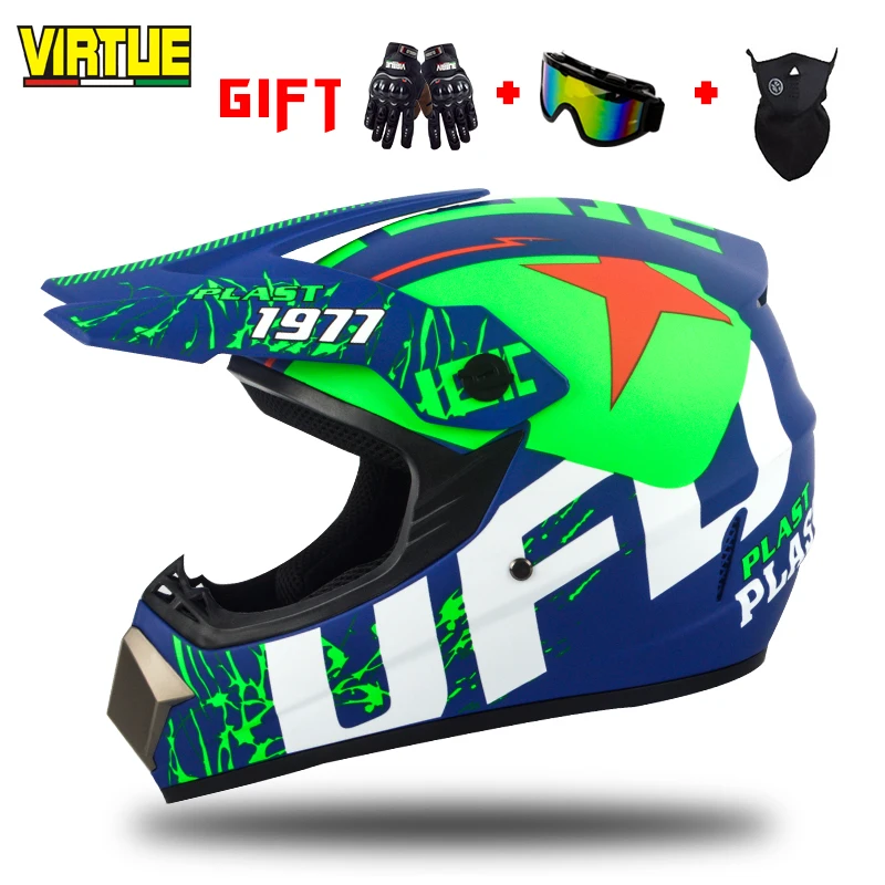 Мотоциклетный шлем VIRTUE Electric крутой для подростков езды по бездорожью