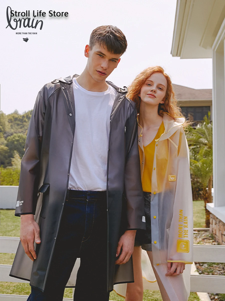 Длинный плащ Женская куртка водонепроницаемый пластиковый костюм прозрачный