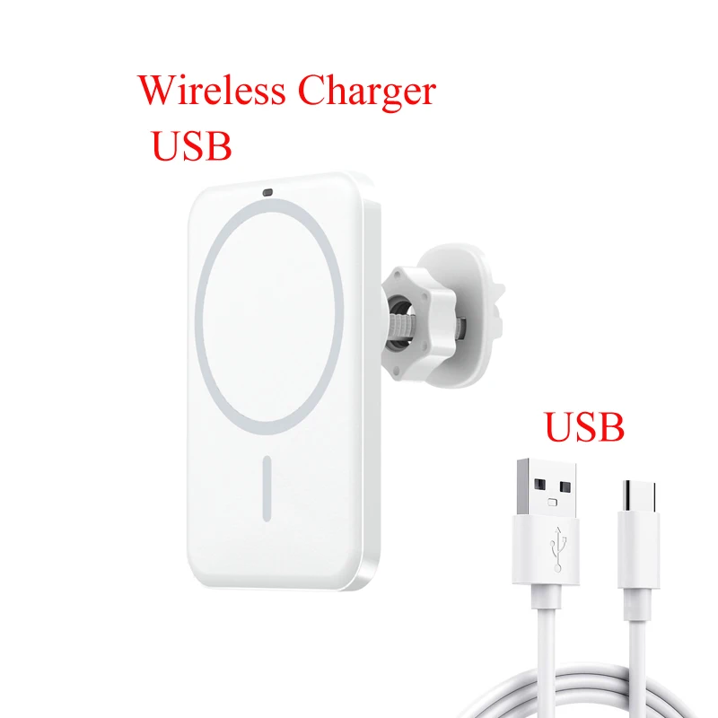 

Fast Charger Adapter 15W Qi Magnetic Type C Magnet Charger for iPhone 12 Pro Max Car Phone Holder Wireless Chargers For iPhon