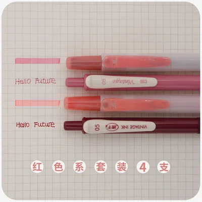 

4pcs Pointing Press Fluorescent Pen Set Color Note Taking Special Marking Fluorescent Hand Account Marker