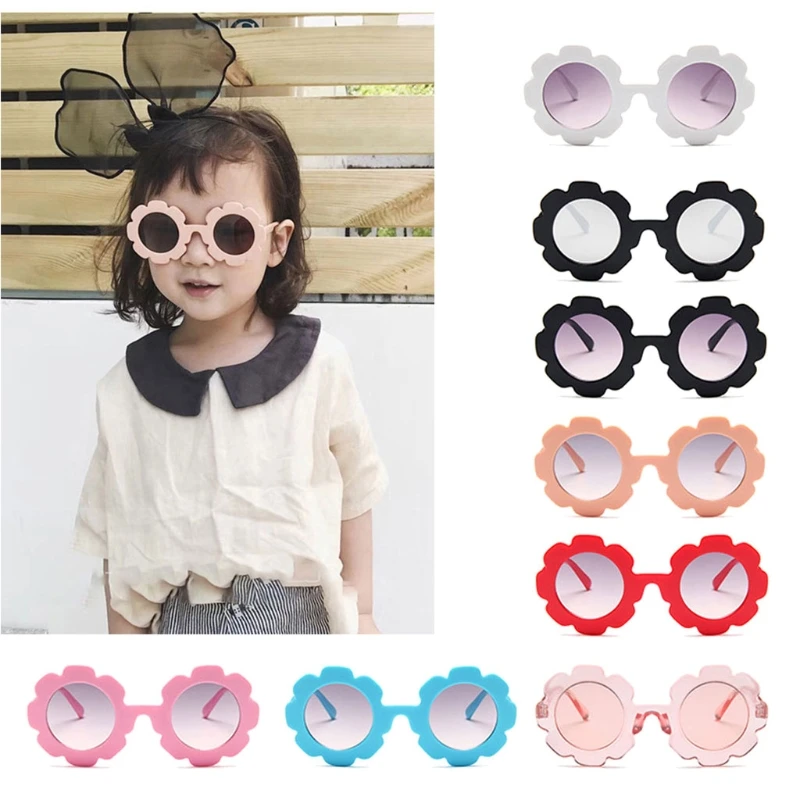 

Vintage Kids Flower Polarized Sunglasses Sunflower Edge Baby Uv400 Protection Outdoor Sports Eyewear Sunglasses For Girl