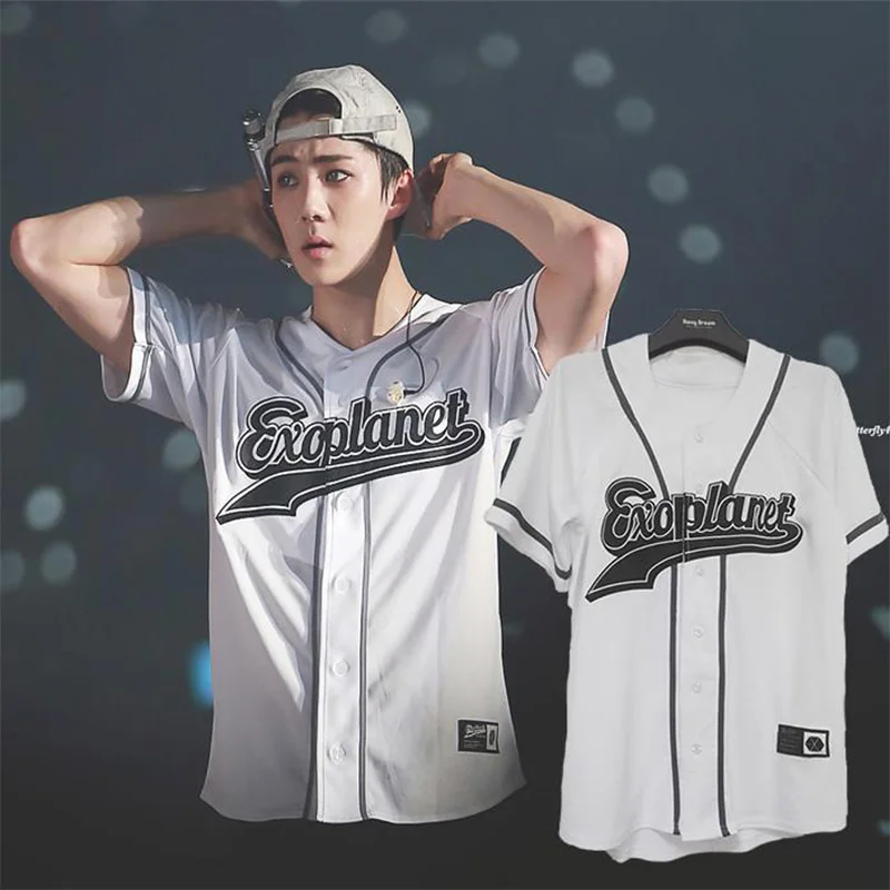 Kpop EXO PLANET 3 rDIUM в Сеуле концерт бейсбольная Футболка Chanyeol футболка Baekhyun футболки Chen