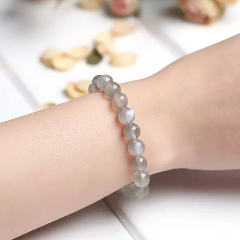 JD Jewelry Factory 4/5/6/7/8mm Natural 7A Gray Moonstone Beads Labrador Handmade Bracelet For Men And Women Light Luxulry | Украшения и
