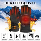 Перчатки с электрическим подогревом, мотоциклетные перчатки, перчатки с перезаряжаемой батареей для сенсорного экрана, термоперчатки, зимние перчатки с закрытыми пальцами для верховой езды