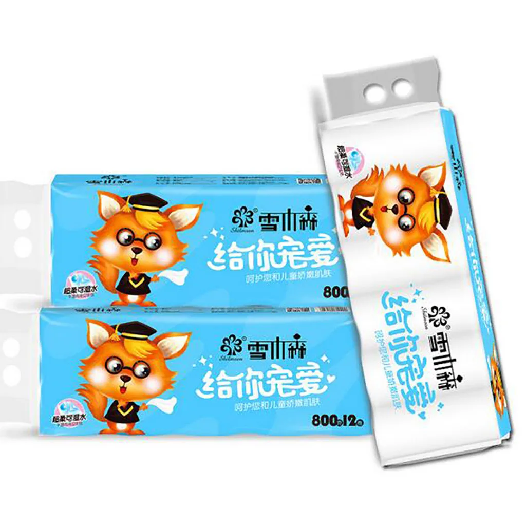 

12pcs Roll Paper Tissue Paper Roll 4 Layer Thickened Household Paper Soft Pumping Paper Baby soft Paper Towels #33