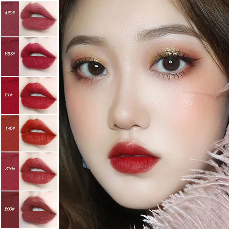 

Christmas Gift Matte Lipstick Cosmetic Mist Velvet Long Lasting Lipstick for Women EY669