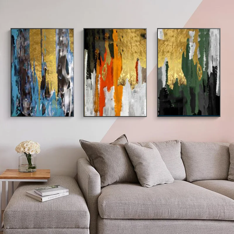 

Nordic Abstract Colorful Poster Canvas Art Wall Painting Posters And Prints For Living Room Decoration Wall Pictures No Frame