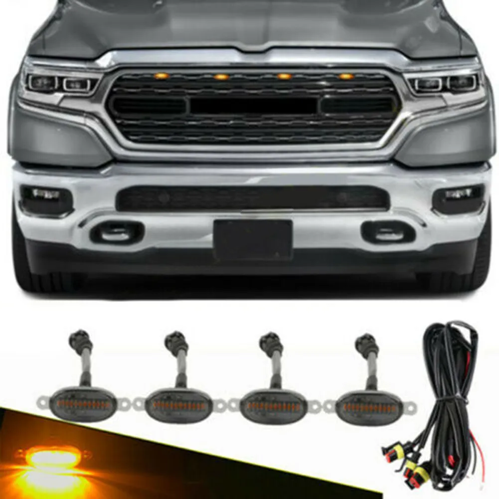 

Smoke Light Replacement 12LED ABS Plastic Accessories Amber Amber（3000k）