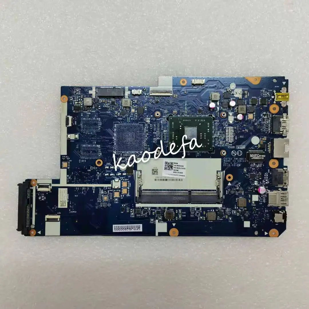 Материнская плата для ноутбука Lenovo Ideapad UMA CG721 NM-A911 110-17 ACL с процессором A6-7310U AMD- DDR3 FRU 5B20L72471 5B20L72492.