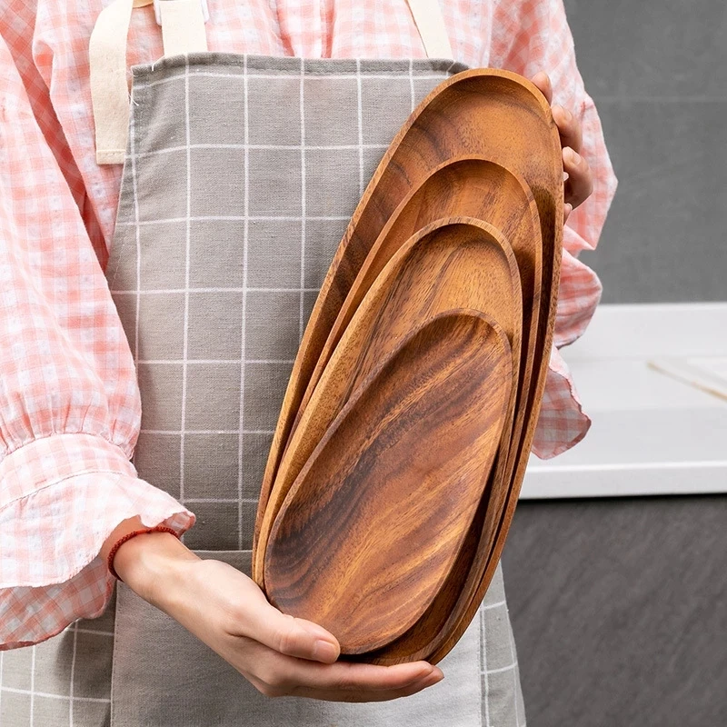 

Tableware Dishes Irregular Wooden Plate Creative Living Room Home Dessert Dried Fruit Nut Snacks Food Storage Trays