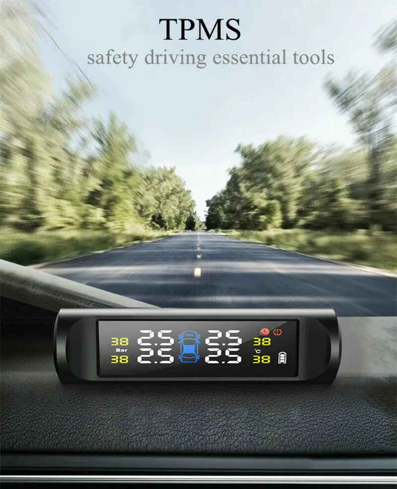 Беспроводная система контроля давления в шинах TPMS на солнечной энергии с