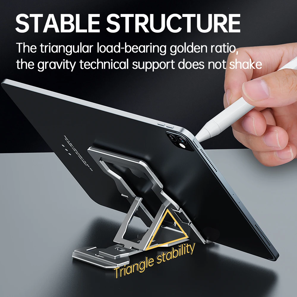 universal aluminum alloy mobile phone holder ultra thin portable folding desktop lazy tablet holder mobile phone accessories free global shipping