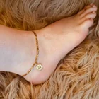 Изысканные A-Z первоначального анклет с буквами, женский браслет, нержавеющая сталь, цепочка на ногу Сандалеты с перепонкой на лодыжке Алфавит аксессуары для ног, ювелирное изделие, рождественские подарки