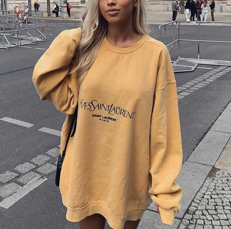 

Letter Print Hoodies Women Solid Green Casual O-Neck Harajuku Hoodies Female Autumn Loose Pullovers Sweatshirt Moletom 2020