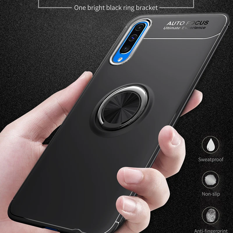 Чехлы для телефонов samsung Galaxy A70s с магнитным кольцом на палец деловая задняя