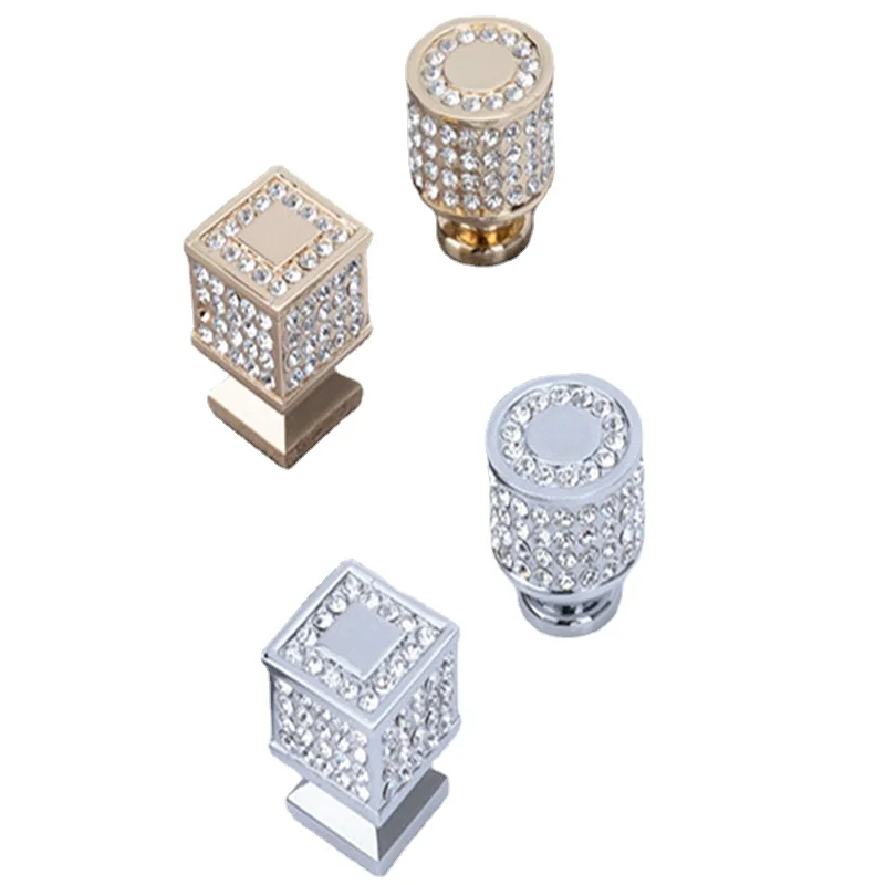 Современная хрустальная ручка для ящика шкафа Минималистичная легкая Роскошная