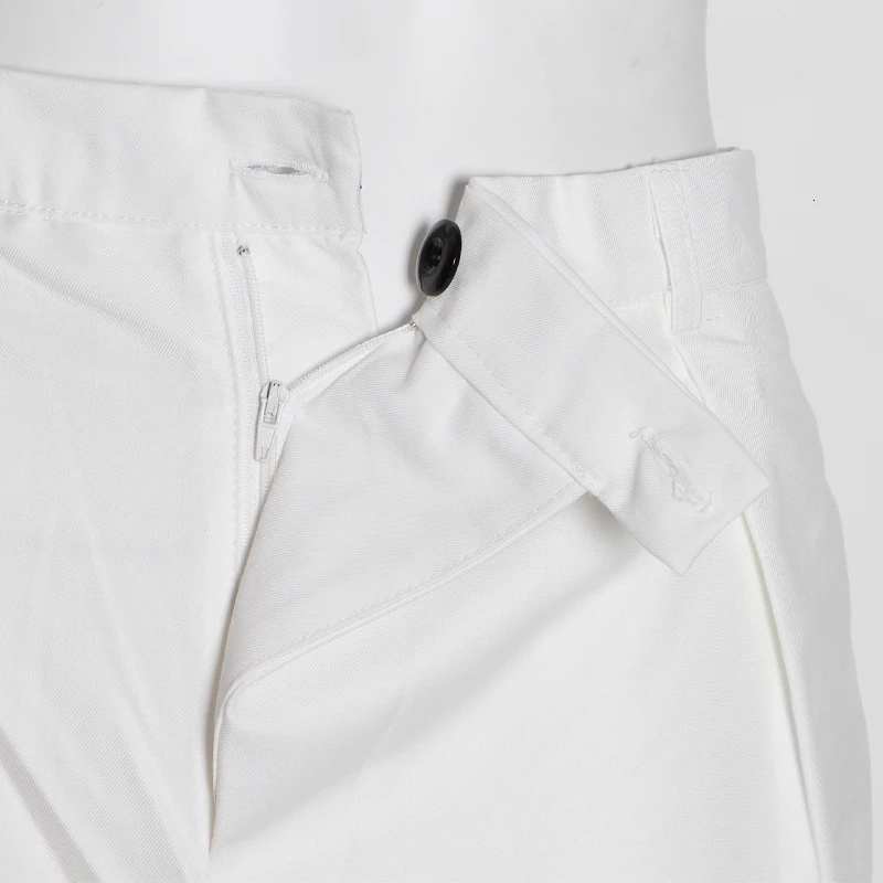 VGH Elegant Solid High Waist Women Pants Button Pleated Slim Straight Long Trousers Female Fashion Summer Korean New