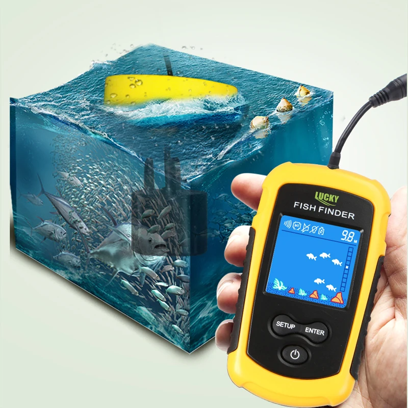 YLEO Лидер продаж Сигнализация 100 м портативный гидролокатор ЖК-искатели рыбы