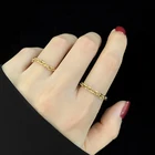 Мужское и женское кольцо из нержавеющей стали, кольцо с кубинской цепью в стиле минимализма в стиле панк для коктейльной вечеринки, кольцо унисекс, стальные ювелирные изделия, подарки