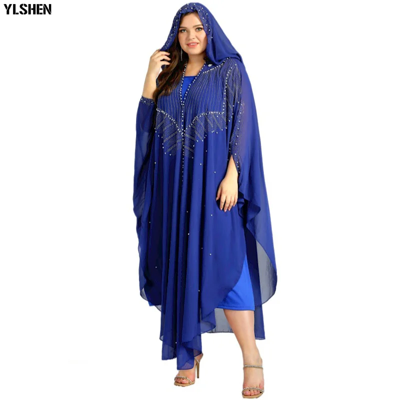 

African Dresses for Women 2021 Fashion African Clothes Dashiki Grand Boubou Robe Africaine Femme Bazin Abaya Dubai Muslim Dress