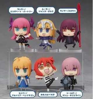 

6piece/set Fate Grand Order Saber Matthew Lancer Anime Cartoon Action Figure quality toys Collection figures for friends gifts