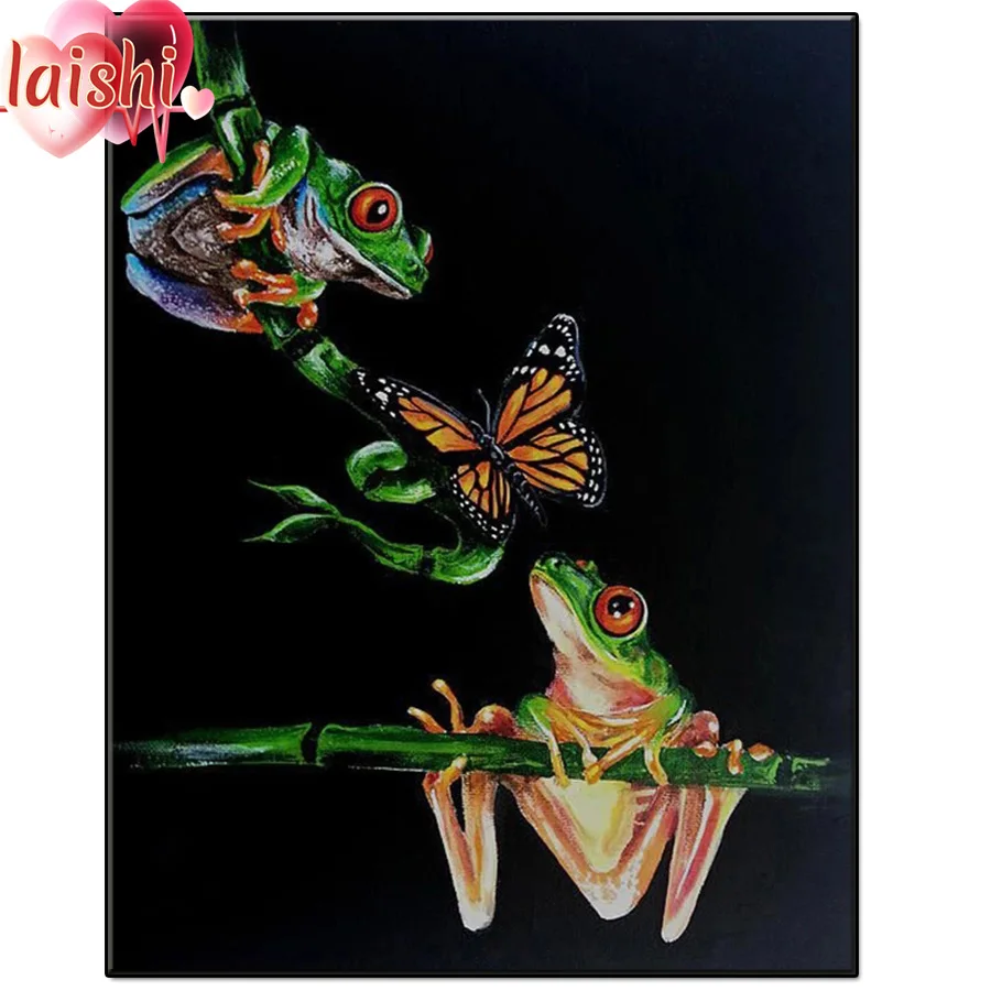 

5D Diamond Painting Animal art, frog, butterfly Full Square Diamond Embroidery Sale Rhinestones Pictures Diamond Mosaic decor