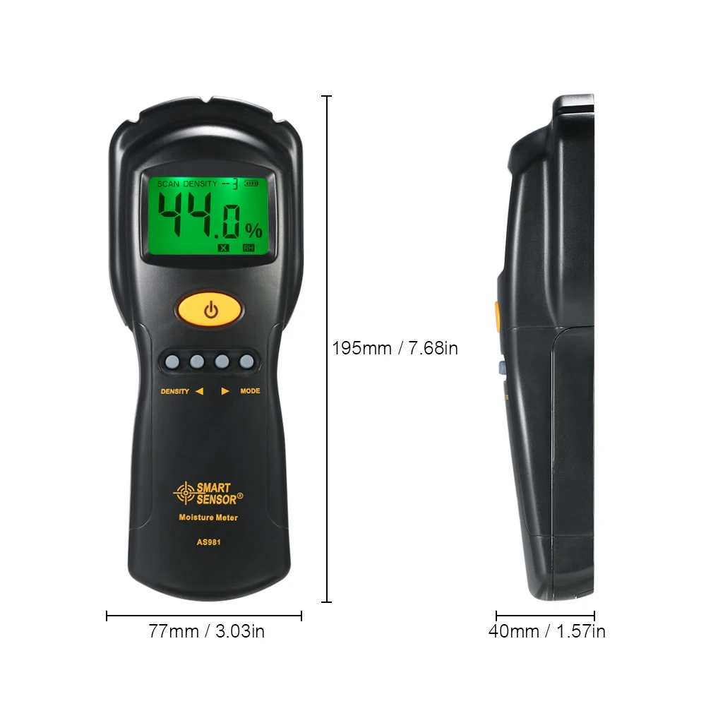 

SMART SENSOR Professional Handheld Mini Wood Moisture Meter Digital LCD Damp Meter Moisture Content Detector Tester Range 2%~70%