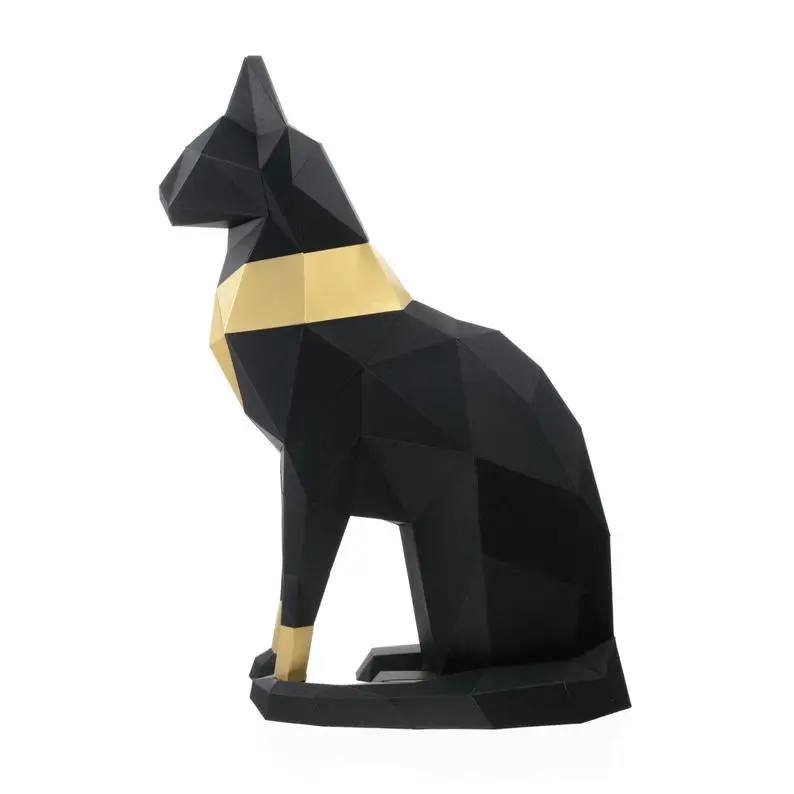Кошка Бастет египетская 3D бумажная модель животных поделка фигурка пазлы